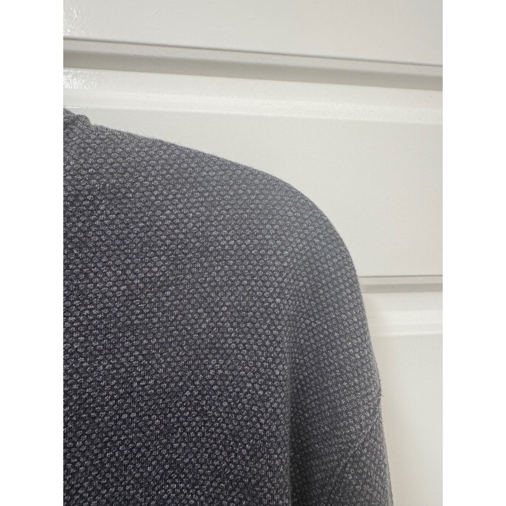 Marc Anthony Mens Slim Fit Quarter Zip Pullover Charcoal Gray Textured Large - Picture 8 of 9